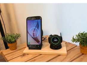 gear s3 galaxy wireless charging dock mobile phone samsung s6 s7 gears3 3d print model - Mito3D