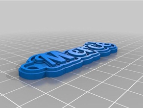 llavero merc&egrave llaveros personalizado 3d print model - Mito3D