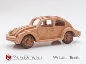 vw beetle semplificato cnclaser i veicoli auto router di cnc lasercut compensato modello in scala stepcraft d'epoca la lavorazione del legno zenziwerken 3d print model - Mito3D
