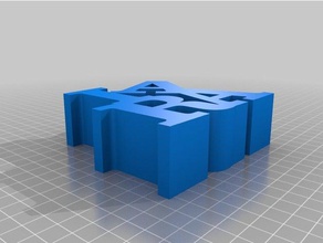 mi personalizados variable palabra escultura esculturas 3d print model - Mito3D