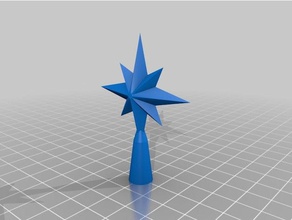 christmas star decor tree new year 3d print model - Mito3D