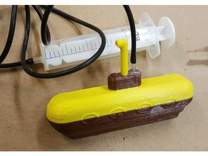 sarı denizaltı doldurulabilir yağ tankı oyuncaklar oyunlar 3dprinting 3d print model - Mito3D