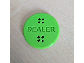 poker botão do dealer jogos 3d print model - Mito3D