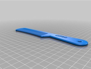 meine angepasste ergonomische Haare kämmen personalisierten text Haushalt 3d print model - Mito3D