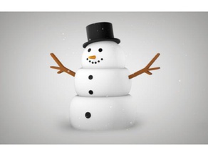 kardan adam masa sanat Noel dekorasyon masaüstü oyuncak tatil test 3d print model - Mito3D