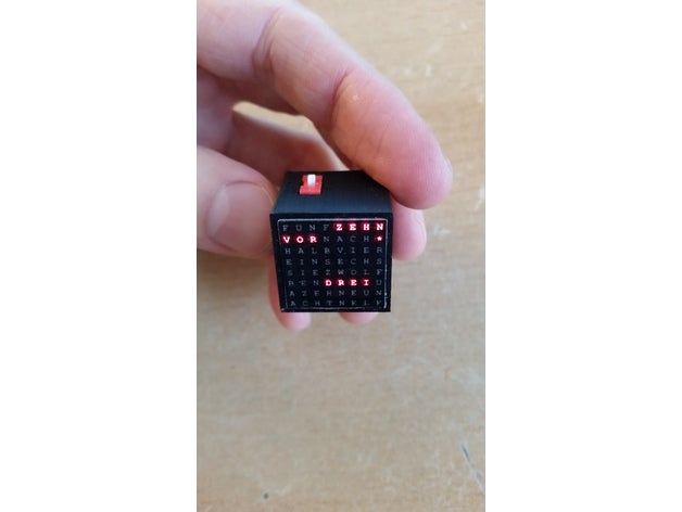 micro word clock gabinete eletrônica daniel rojas presente osh parque projeto uhr wortuhr 3D print model - Mito3D