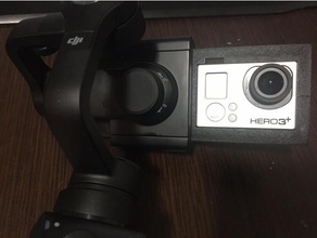gopro3 adaptador de osmo móvel câmera dji a gopro hero 3 plus monte 3d print model - Mito3D