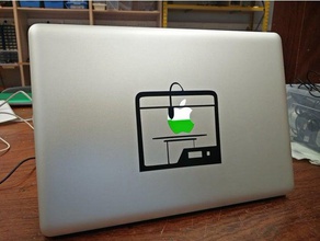 macbook pegatina 2d art fablab erpe-mere vinylcutter 3d print model - Mito3D