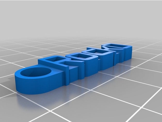 my customized message keychain organization 3D print model - Mito3D