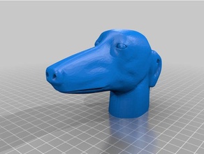 levriero modello wo foro sculture srbecerrita cane scultura 3d print model - Mito3D