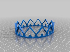 heart crown reworked accessories 3d print model - Mito3D