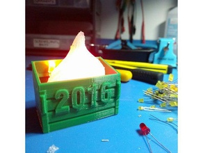 2016 contenedor de fuego adorno hackerspace edición decoración navidad 3d print model - Mito3D