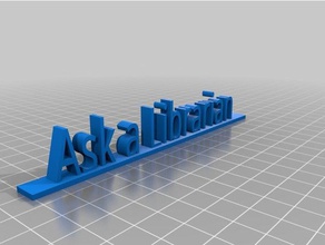 ask librarian office 3d print model - Mito3D