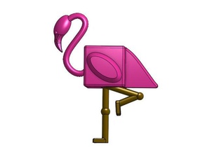 flamingo 3dblockzoo animals 3dblocks pink 3d print model - Mito3D