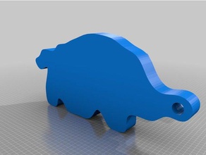 portecle sanglier keychain boar keychains 3d print model - Mito3D