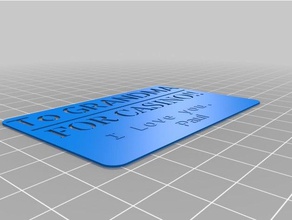 büyükanne kartı ofis özelleştirilmiş 3d print model - Mito3D