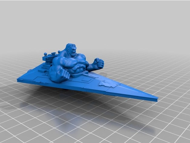 hulk ımperial star destroyer 3d baskı remix 3dprinting 3D print model - Mito3D