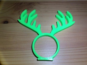 renas anel de guardanapo decoração natal decorações rena 3d print model - Mito3D