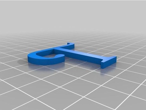 letter lancelot 48 pt keychains customized 3d print model - Mito3D