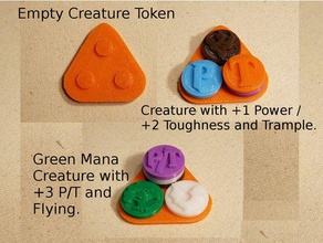 magic gathering basic creature token 3-counter holder mtg mtgcounters toy game accessories card games coins tokens 3d print model - Mito3D