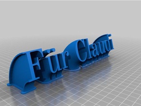 claudia office personalizzato 3d print model - Mito3D