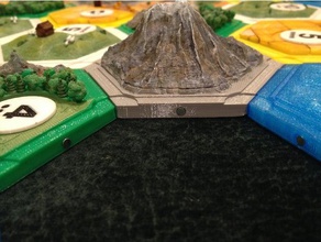 catan terrain tiles modified cylindrical magnets games settlers 3d print model - Mito3D