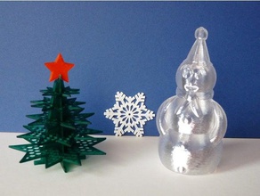 iceman Dekor Weihnachten ornament Schneemann 3d print model - Mito3D