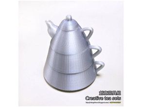 criativo conjuntos de chá a cozinha jantar 123ddesign 123d design autodesk bule bules 3d print model - Mito3D