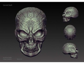 talla del cráneo art herramientas 3d print model - Mito3D