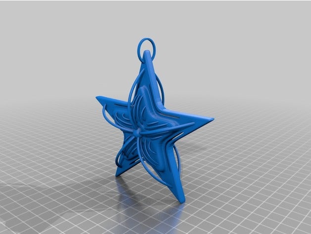 estrella especial decoración art de navidad la diseño 3D print model - Mito3D