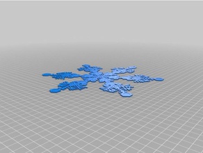elliss snowflake interactive art customized 3d print model - Mito3D