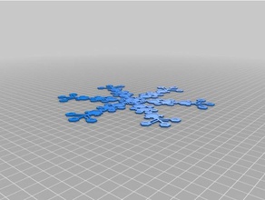 elliss snowflake interactive art customized 3d print model - Mito3D