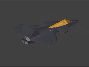 avion de combat furtif des véhicules en jetfighter jets prototype 3d print model - Mito3D