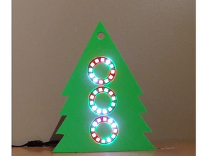 christmas tree neopixels decor arduino neopixel ring 3d print model - Mito3D