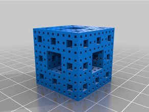 menger sponge 3 27 math customized 3d print model - Mito3D