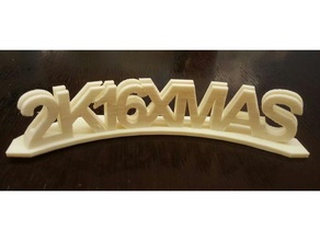2k16 xmas photo holder signs logos christmas 3d print model - Mito3D