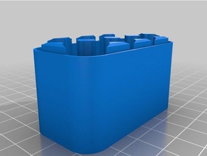 uncharged battery case bottom containers customized 3d print model - Mito3D