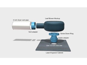 Laubbläser laser-Rauch-extractor - Elektronik mpcnc 3d print model - Mito3D