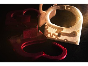 safe handcuff toy mechanical toys hand cuff 3d print model - Mito3D
