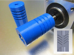 con-helicoidal flexible acoplador 3d de la impresora partes 3d print model - Mito3D