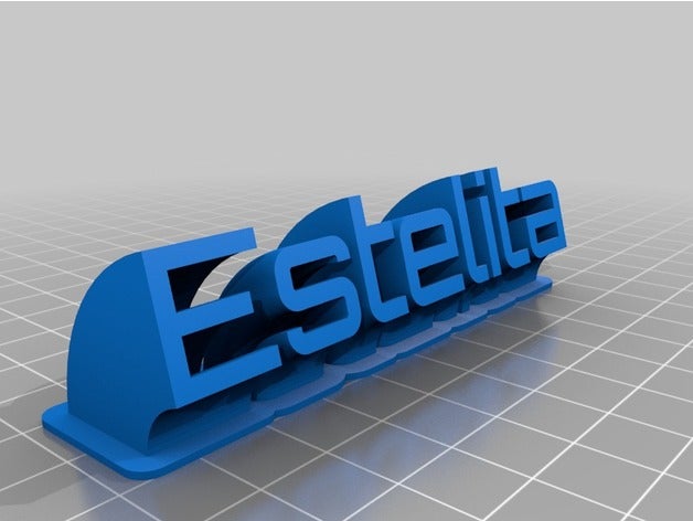 meu personalizados varrendo a placa com o nome de-estelita office 3D print model - Mito3D