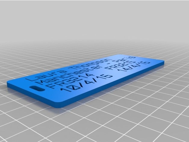 meu personalizados personalizador versão de etiqueta bagagem organização 3D print model - Mito3D