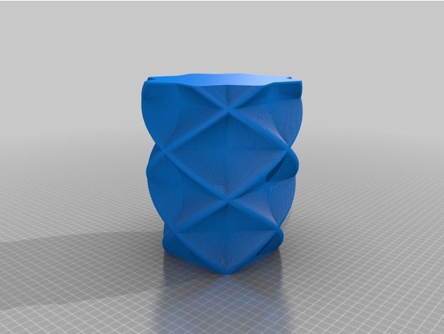 il mio personalizzato quadrato arrotondato vaso di coppa del braccialetto generatore arredamento 3D print model - Mito3D