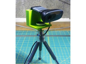 einfache webcam-Halter Haushalt Stativ montieren webcam mount web cam web-Kamera 3d print model - Mito3D