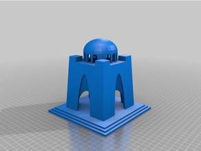 mazar a quide túmulo qued azam 160x160x155mm v2 3d impressão memorial do túmulos rei ziarat 3d print model - Mito3D