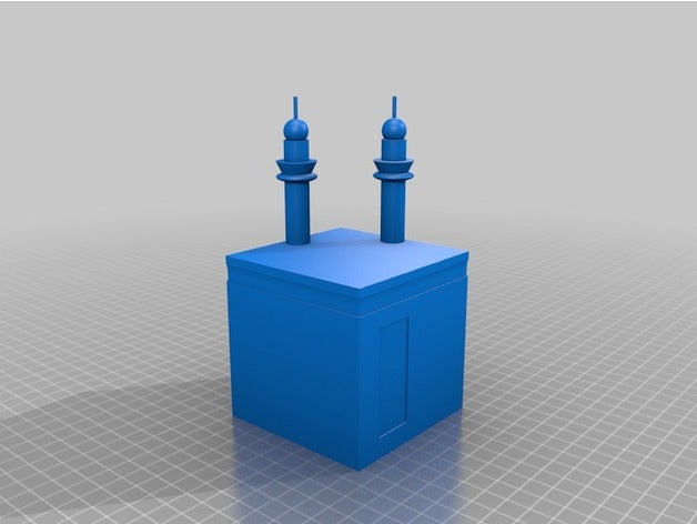khana kaba 80x80x80mm 3d printing islam islamic khuda ka gher kibla awal mosque muslim worship 3D print model - Mito3D