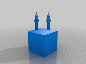 khana kaba 80x80x80mm 3d printing islam islamic khuda ka gher kibla awal mosque muslim worship 3d print model - Mito3D