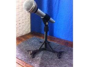 microphone stand audio customizable desktop 3d print model - Mito3D