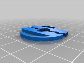 meine angepasste halb-Herz-Monogramm pendant2 Schmuck 3d print model - Mito3D