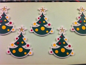 árbol de navidad pequeño la decoración 3d impresión regalo adorno xmas decoraciones adornos 3d print model - Mito3D